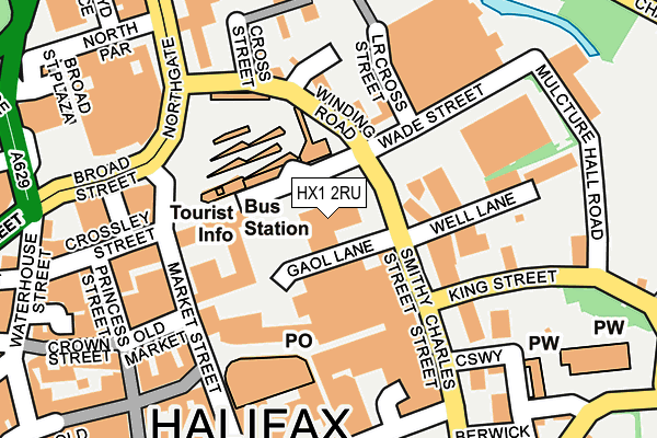 HX1 2RU map - OS OpenMap – Local (Ordnance Survey)