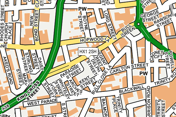 HX1 2SH map - OS OpenMap – Local (Ordnance Survey)