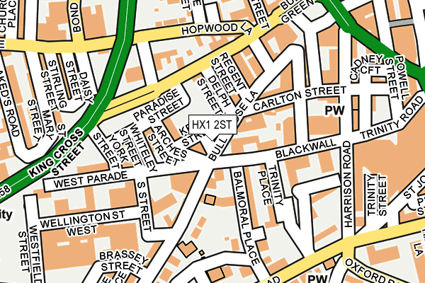 HX1 2ST map - OS OpenMap – Local (Ordnance Survey)