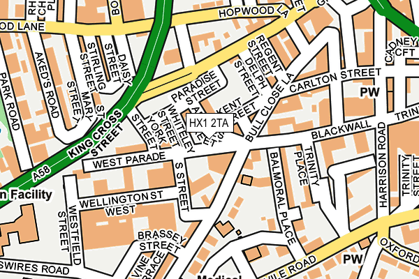 HX1 2TA map - OS OpenMap – Local (Ordnance Survey)