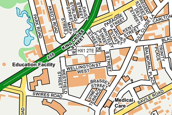HX1 2TE map - OS OpenMap – Local (Ordnance Survey)