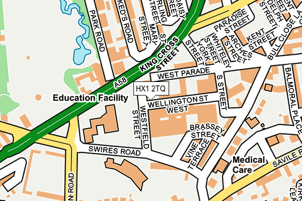 HX1 2TQ map - OS OpenMap – Local (Ordnance Survey)