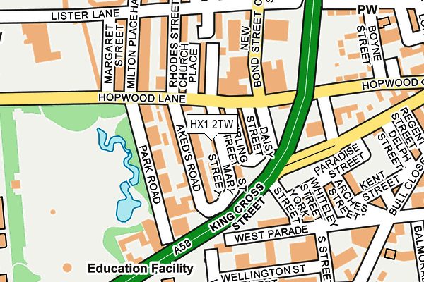 HX1 2TW map - OS OpenMap – Local (Ordnance Survey)