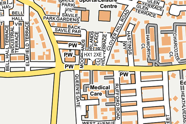 HX1 2XE map - OS OpenMap – Local (Ordnance Survey)