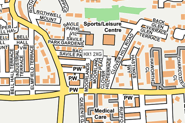 HX1 2XG map - OS OpenMap – Local (Ordnance Survey)