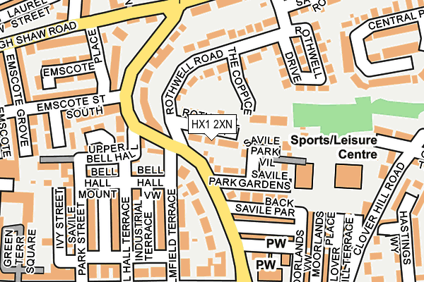 HX1 2XN map - OS OpenMap – Local (Ordnance Survey)