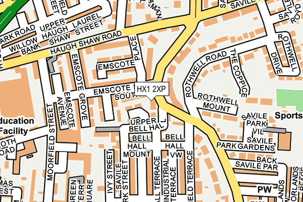 HX1 2XP map - OS OpenMap – Local (Ordnance Survey)