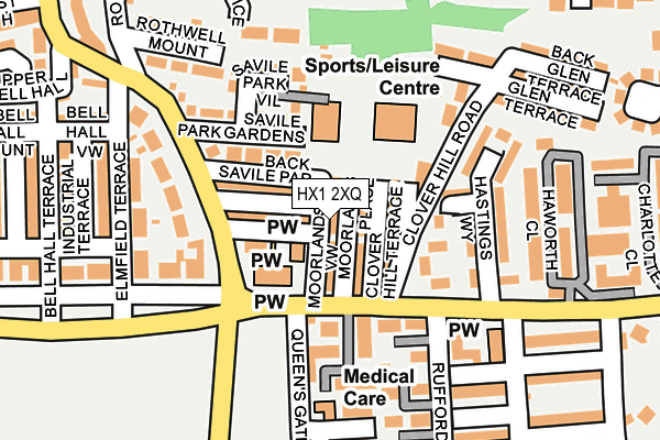 HX1 2XQ map - OS OpenMap – Local (Ordnance Survey)