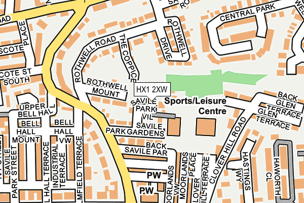 HX1 2XW map - OS OpenMap – Local (Ordnance Survey)