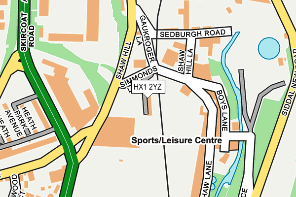 HX1 2YZ map - OS OpenMap – Local (Ordnance Survey)