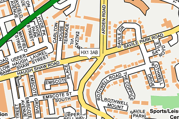 HX1 3AB map - OS OpenMap – Local (Ordnance Survey)