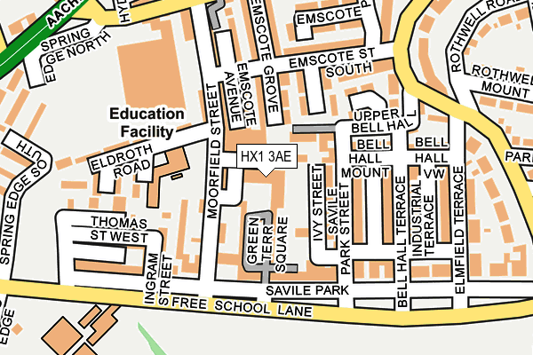 HX1 3AE map - OS OpenMap – Local (Ordnance Survey)