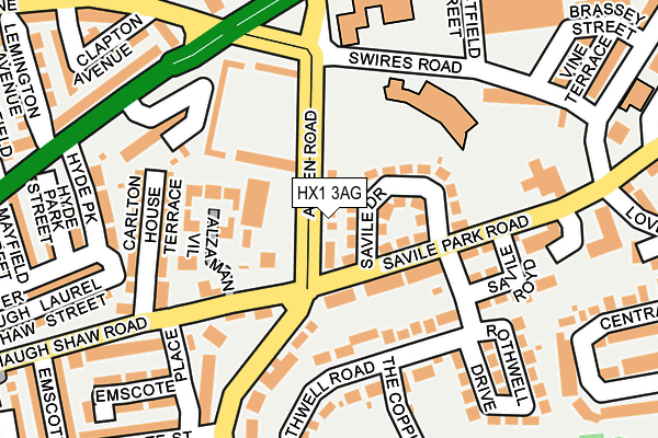 HX1 3AG map - OS OpenMap – Local (Ordnance Survey)