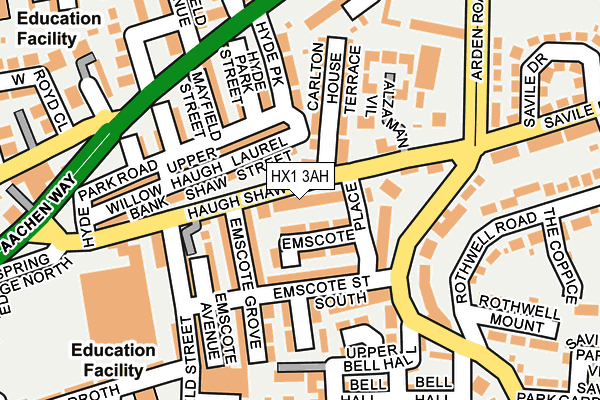 HX1 3AH map - OS OpenMap – Local (Ordnance Survey)