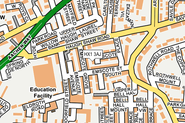 HX1 3AJ map - OS OpenMap – Local (Ordnance Survey)