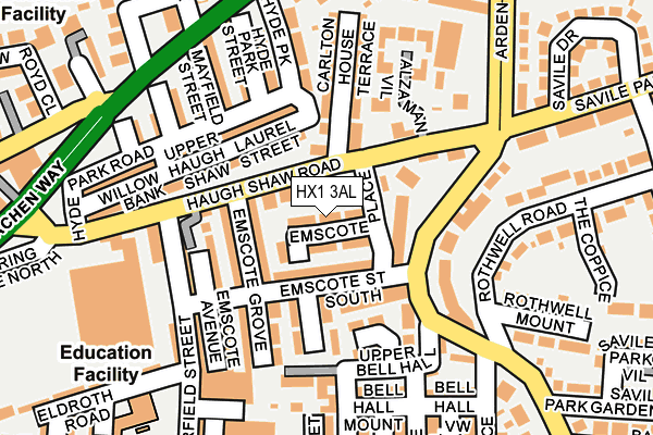 HX1 3AL map - OS OpenMap – Local (Ordnance Survey)