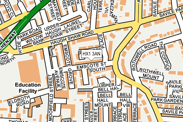 HX1 3AN map - OS OpenMap – Local (Ordnance Survey)