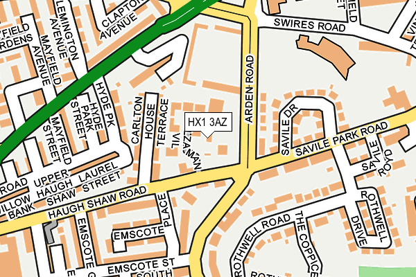 HX1 3AZ map - OS OpenMap – Local (Ordnance Survey)