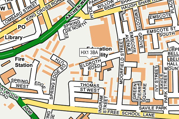 HX1 3BA map - OS OpenMap – Local (Ordnance Survey)