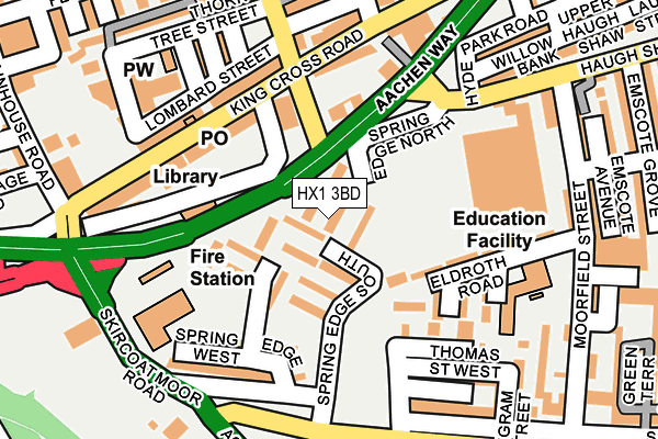 HX1 3BD map - OS OpenMap – Local (Ordnance Survey)