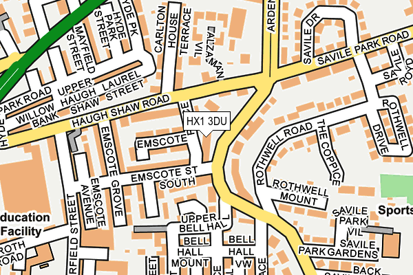 HX1 3DU map - OS OpenMap – Local (Ordnance Survey)