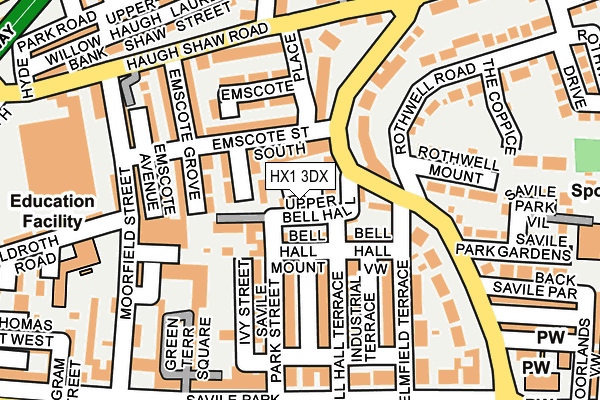 HX1 3DX map - OS OpenMap – Local (Ordnance Survey)