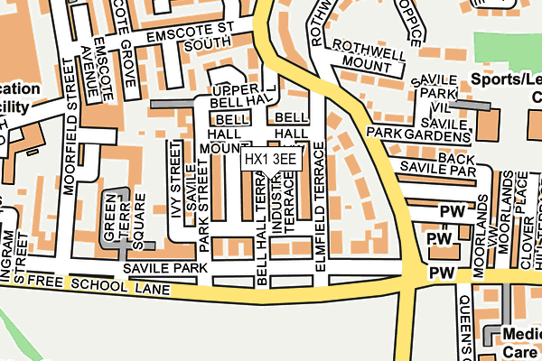 HX1 3EE map - OS OpenMap – Local (Ordnance Survey)