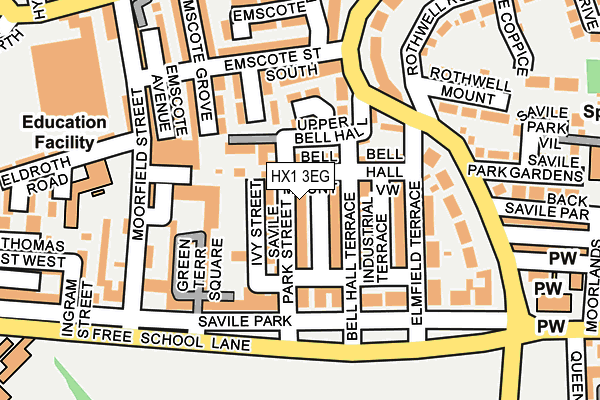 HX1 3EG map - OS OpenMap – Local (Ordnance Survey)