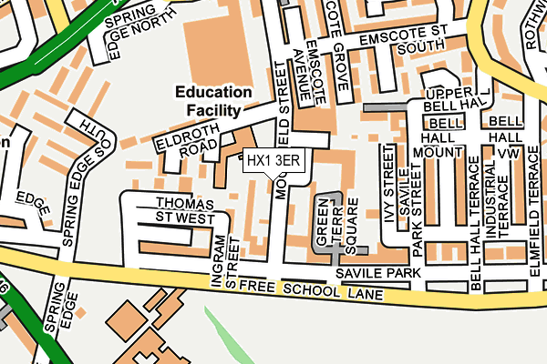 HX1 3ER map - OS OpenMap – Local (Ordnance Survey)