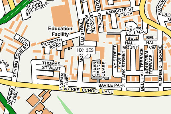 HX1 3ES map - OS OpenMap – Local (Ordnance Survey)