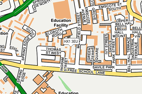 HX1 3EU map - OS OpenMap – Local (Ordnance Survey)
