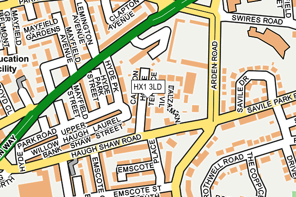 HX1 3LD map - OS OpenMap – Local (Ordnance Survey)