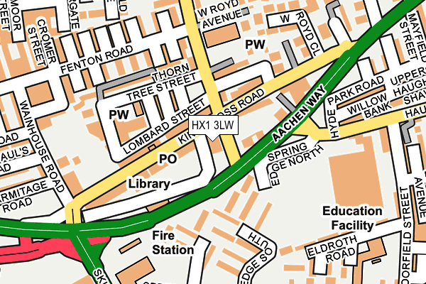 HX1 3LW map - OS OpenMap – Local (Ordnance Survey)