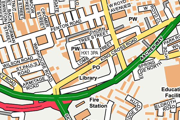 HX1 3PA map - OS OpenMap – Local (Ordnance Survey)