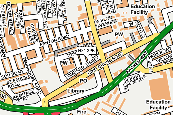 HX1 3PB map - OS OpenMap – Local (Ordnance Survey)