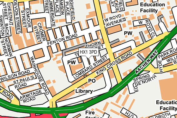 HX1 3PD map - OS OpenMap – Local (Ordnance Survey)