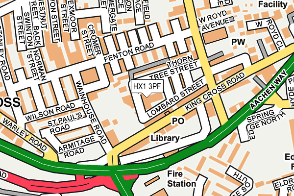 HX1 3PF map - OS OpenMap – Local (Ordnance Survey)