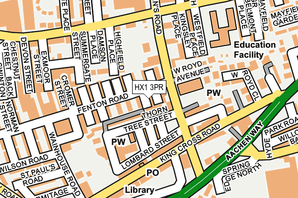 HX1 3PR map - OS OpenMap – Local (Ordnance Survey)