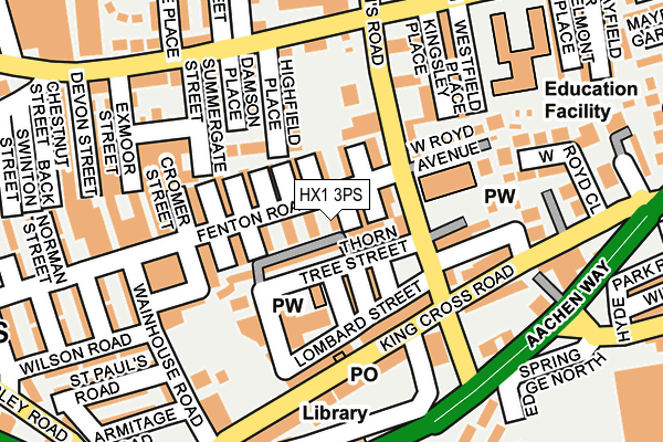 HX1 3PS map - OS OpenMap – Local (Ordnance Survey)