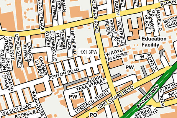 HX1 3PW map - OS OpenMap – Local (Ordnance Survey)