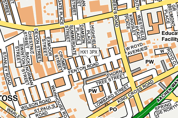 HX1 3PX map - OS OpenMap – Local (Ordnance Survey)
