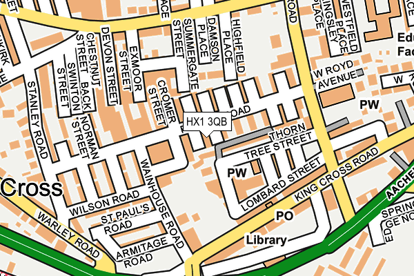 HX1 3QB map - OS OpenMap – Local (Ordnance Survey)