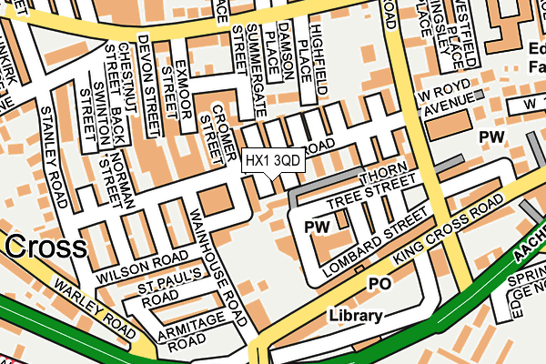 HX1 3QD map - OS OpenMap – Local (Ordnance Survey)