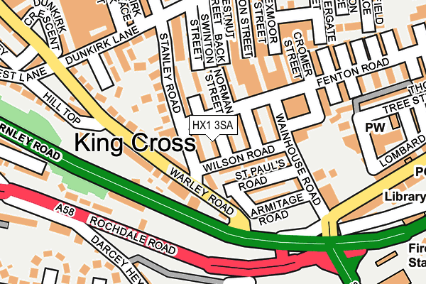 HX1 3SA map - OS OpenMap – Local (Ordnance Survey)