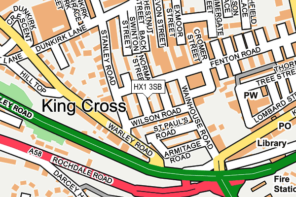 HX1 3SB map - OS OpenMap – Local (Ordnance Survey)