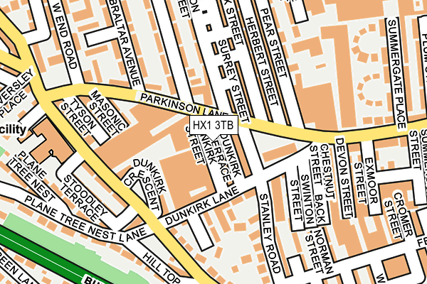 HX1 3TB map - OS OpenMap – Local (Ordnance Survey)