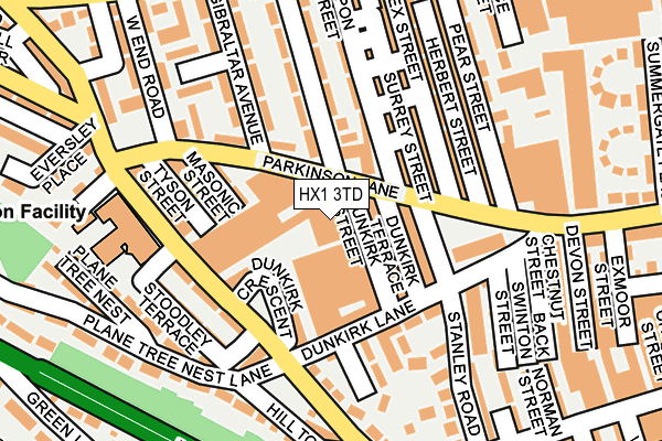 HX1 3TD map - OS OpenMap – Local (Ordnance Survey)