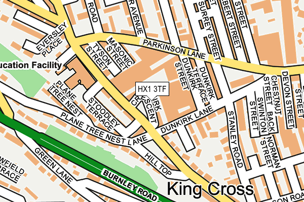 HX1 3TF map - OS OpenMap – Local (Ordnance Survey)