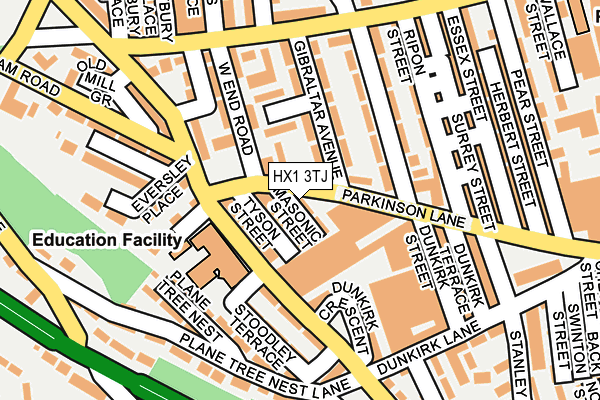 HX1 3TJ map - OS OpenMap – Local (Ordnance Survey)