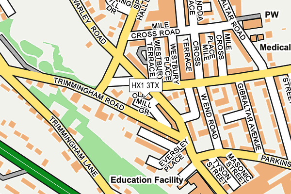 HX1 3TX map - OS OpenMap – Local (Ordnance Survey)